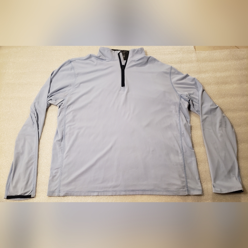 Greyson Men's Large Tate Mockneck 1/4 Quarter Zip Long Sleeve Pullover